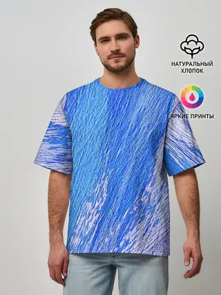 Мужская футболка оверсайз / Крупные мазки