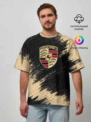 Мужская футболка оверсайз / Porsche