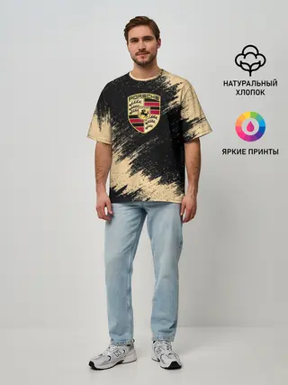 Мужская футболка оверсайз / Porsche