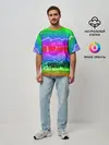 Мужская футболка оверсайз / GRAFFITI NEON