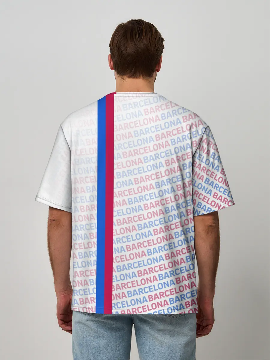 Мужская футболка оверсайз / BARCELONA