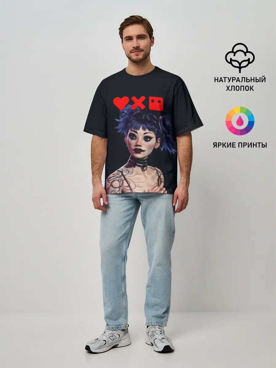 Мужская футболка оверсайз / Love, Death and Robots | Lora