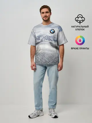 Мужская футболка оверсайз / BMW