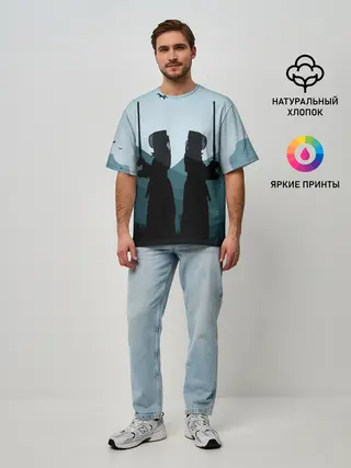 Мужская футболка оверсайз / Тренировка кендо