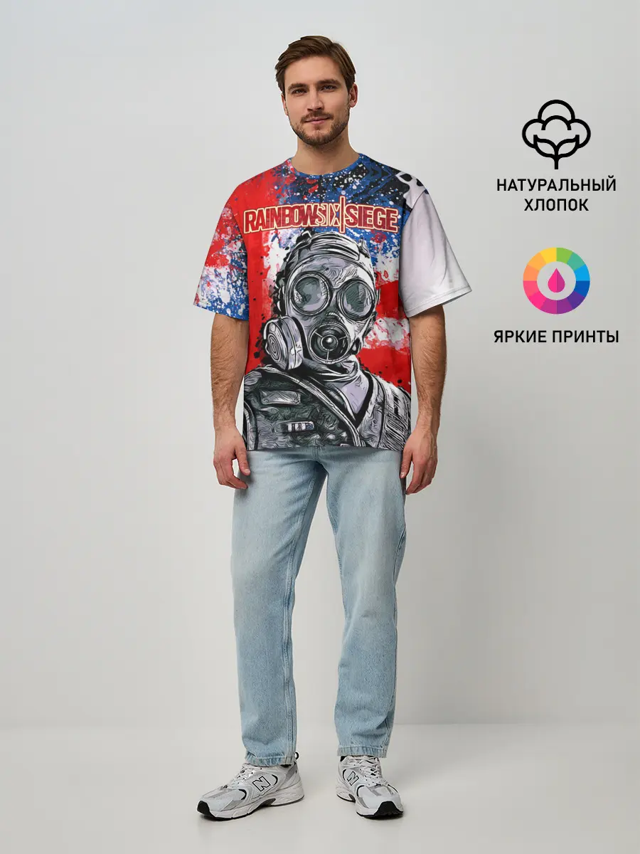 Мужская футболка оверсайз / Rainbow Six: Siege