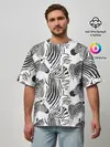 Мужская футболка оверсайз / Зебра