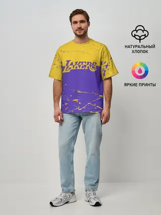Мужская футболка оверсайз / Kobe Bryant - Los Angeles Lakers - NBA
