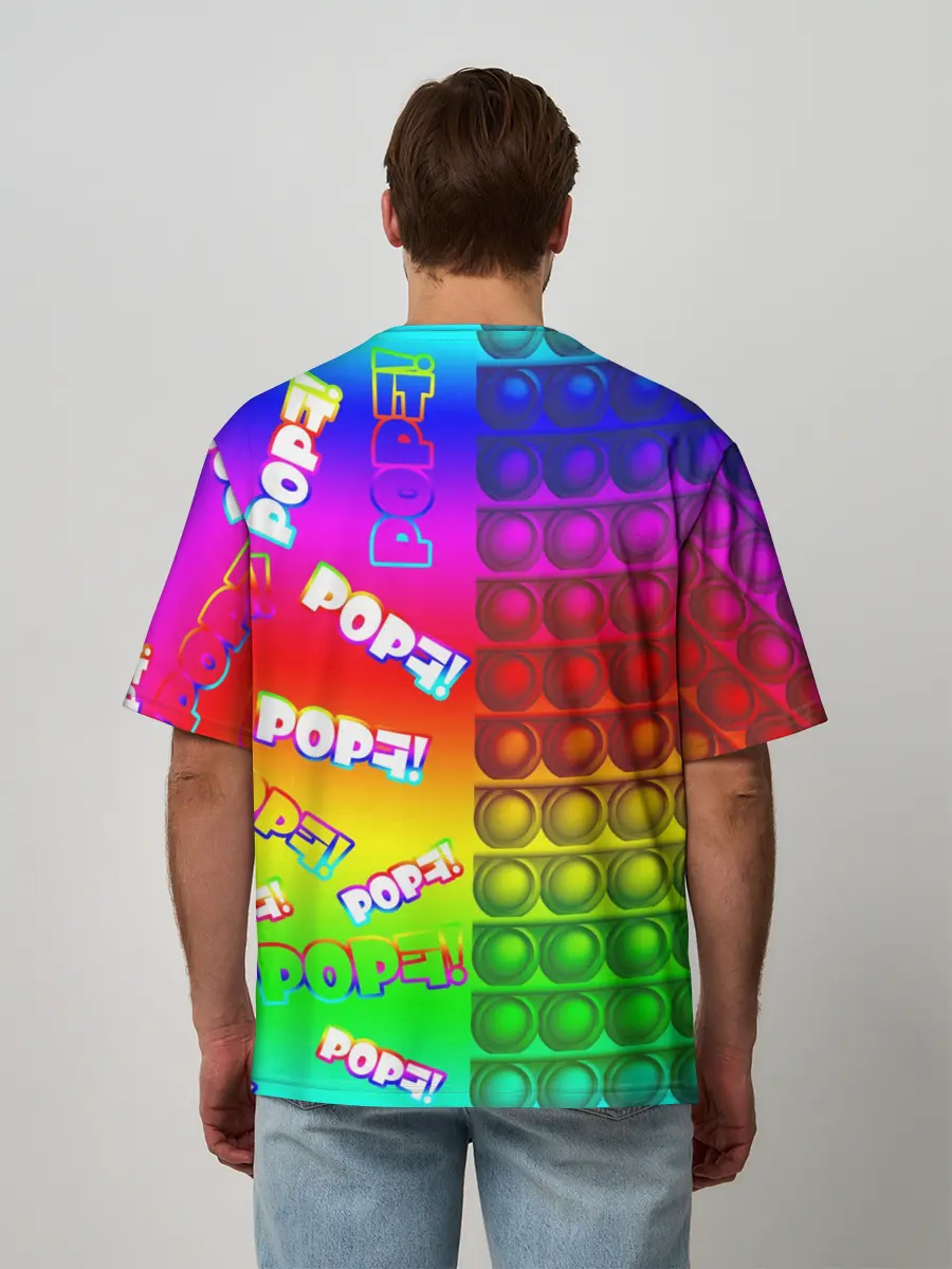 Мужская футболка оверсайз / POP it!