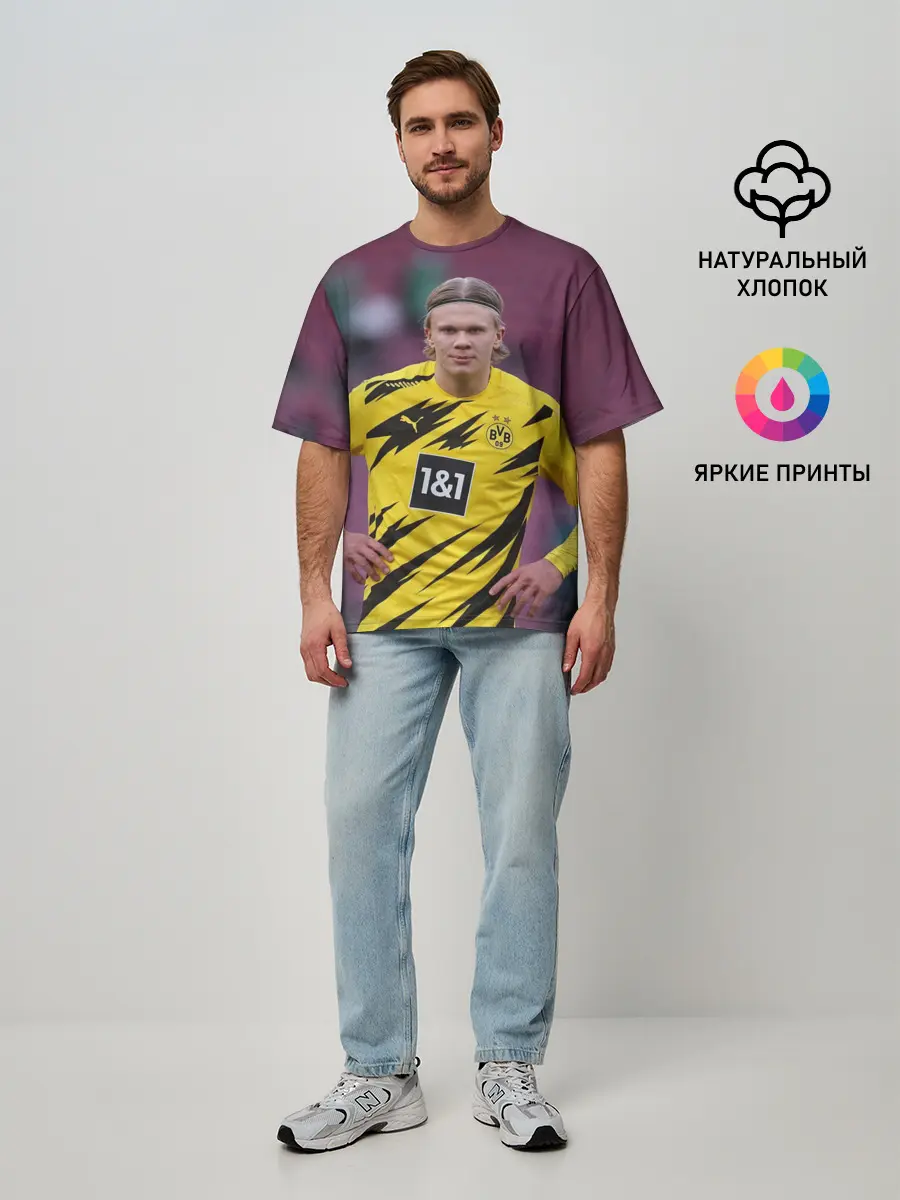 Мужская футболка оверсайз / Erling Haaland