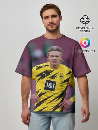 Мужская футболка оверсайз / Erling Haaland