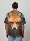 Мужская футболка оверсайз / Хитрая лисица