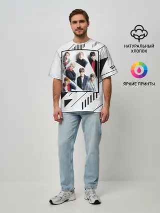 Мужская футболка оверсайз / BTS