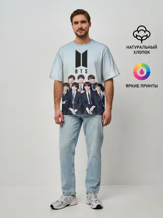 Мужская футболка оверсайз / BTS