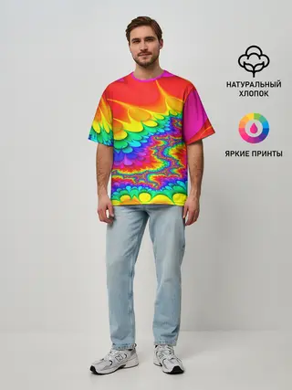Мужская футболка оверсайз / TIE-DYE