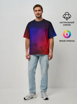 Мужская футболка оверсайз / НЕОНОВАЯ ГЕОМЕТРИЯ