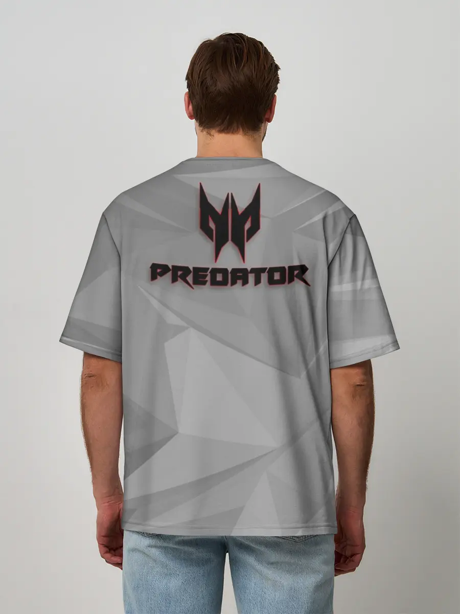 Мужская футболка оверсайз / ХИЩНИК | PREDATOR.
