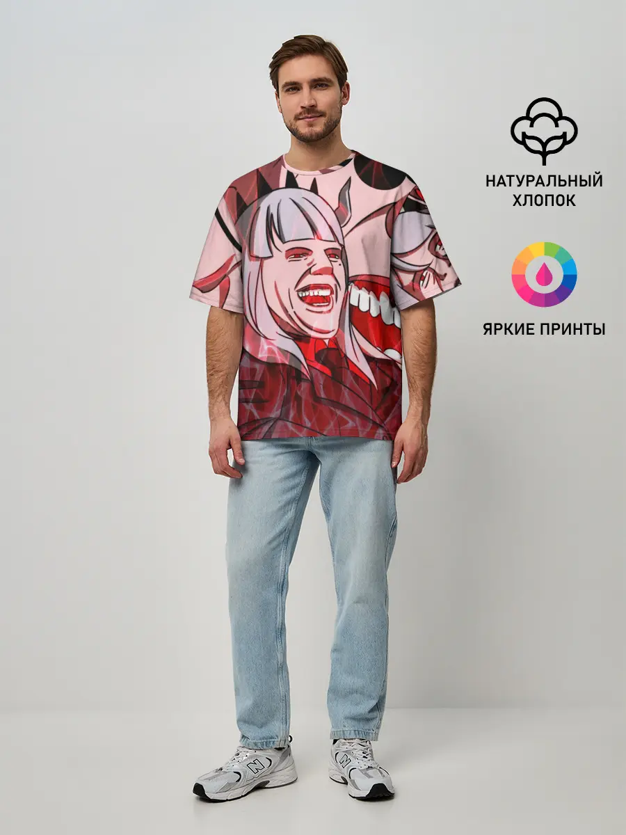 Мужская футболка оверсайз / ТОМ КРУЗ МЕМ