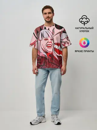 Мужская футболка оверсайз / ТОМ КРУЗ МЕМ