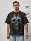Мужская футболка оверсайз / ЧЕРЕП С КЛЫКАМИ