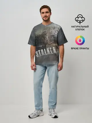 Мужская футболка оверсайз / Отчуждение | S.T.A.L.K.E.R.