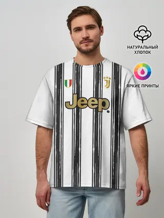 Мужская футболка оверсайз / Форма Ювентуса 2020 2021 дом