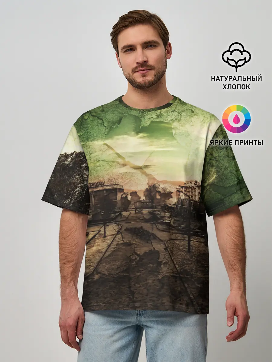 Мужская футболка оверсайз / STALKER