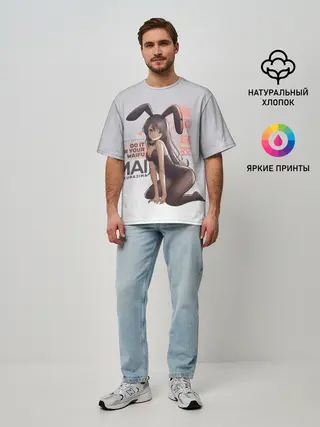 Мужская футболка оверсайз / Do it for your waifu