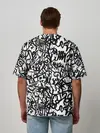 Мужская футболка оверсайз / Graffiti black on white