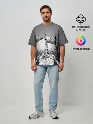 Мужская футболка оверсайз / СИРЕНОГОЛОВЫЙ