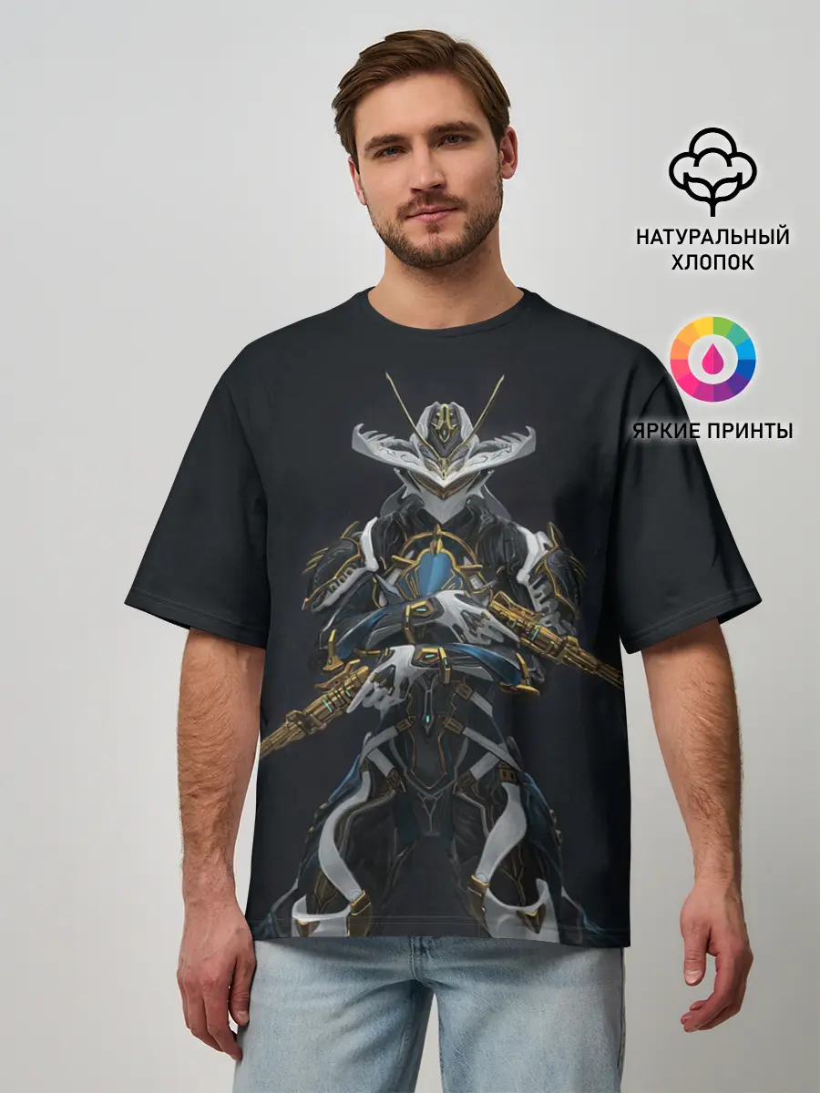 Мужская футболка оверсайз / warframe game