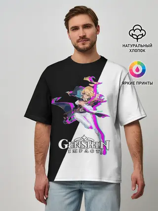 Мужская футболка оверсайз / GENSHIN IMPACT / JEAN