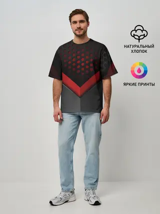 Мужская футболка оверсайз / К - 9