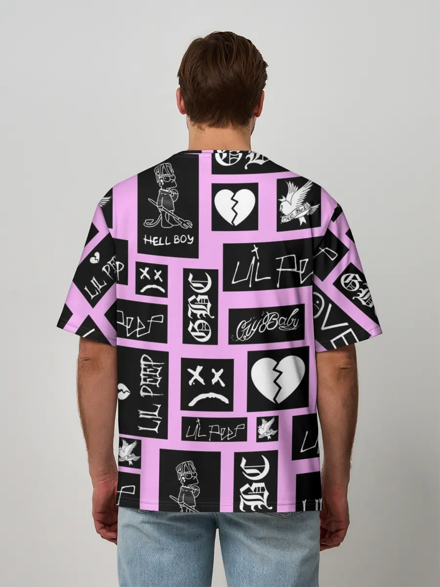 Мужская футболка оверсайз / LIL PEEP