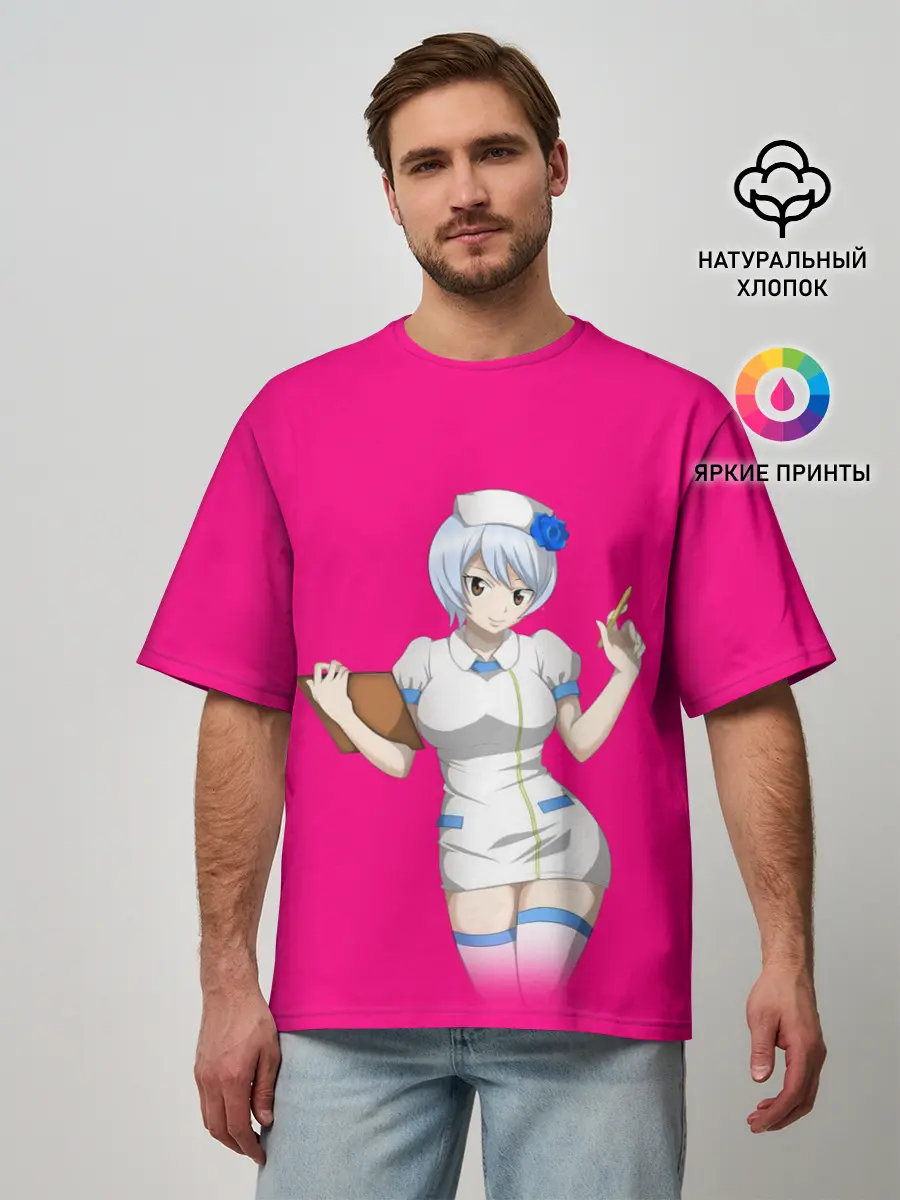 Мужская футболка оверсайз / Врач | Медсестра