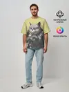Мужская футболка оверсайз / Кот