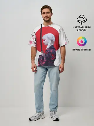 Мужская футболка оверсайз / Самурай