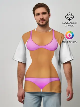 Мужская футболка оверсайз / Tanned body