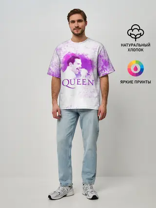 Мужская футболка оверсайз / Freddie Mercury | Queen