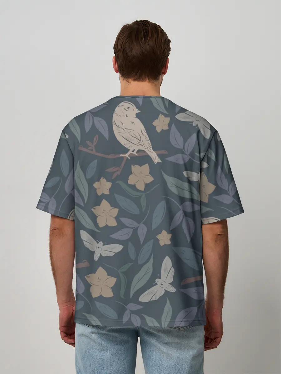 Мужская футболка оверсайз / Летняя полночь