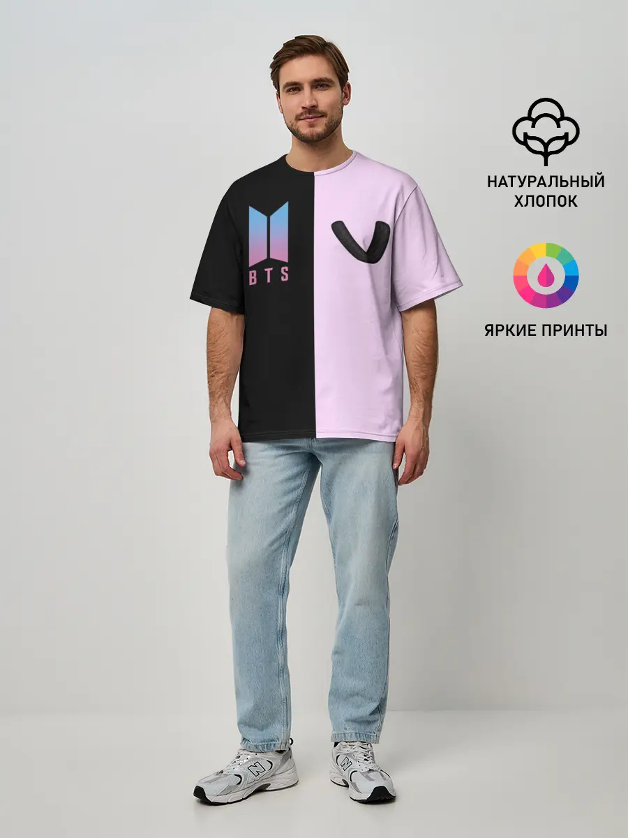 Мужская футболка оверсайз / BTS V
