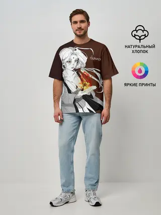 Мужская футболка оверсайз / Цунаде