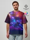 Мужская футболка оверсайз / SPACE ABSTRACT