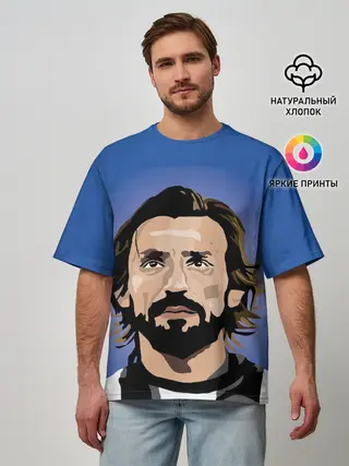 Мужская футболка оверсайз / Андреа Пирло