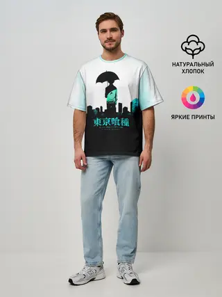 Мужская футболка оверсайз / Токийский гуль