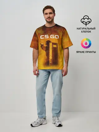 Мужская футболка оверсайз / CS GO SWAT | КС ГО