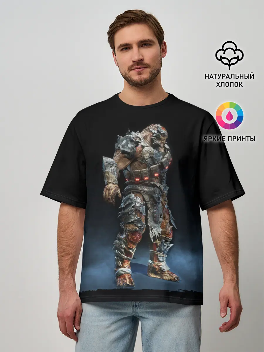 Мужская футболка оверсайз / NPC | GEARS OF WAR