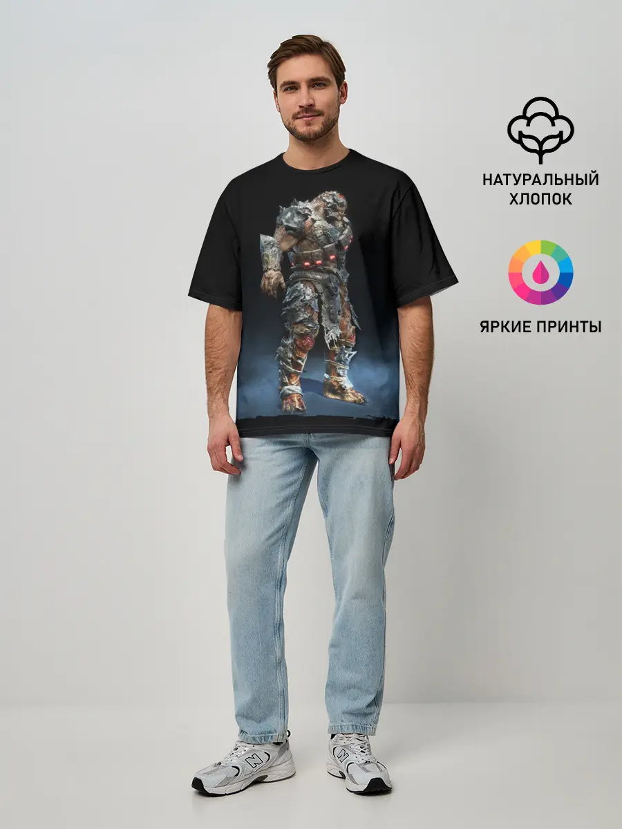 Мужская футболка оверсайз / NPC | GEARS OF WAR