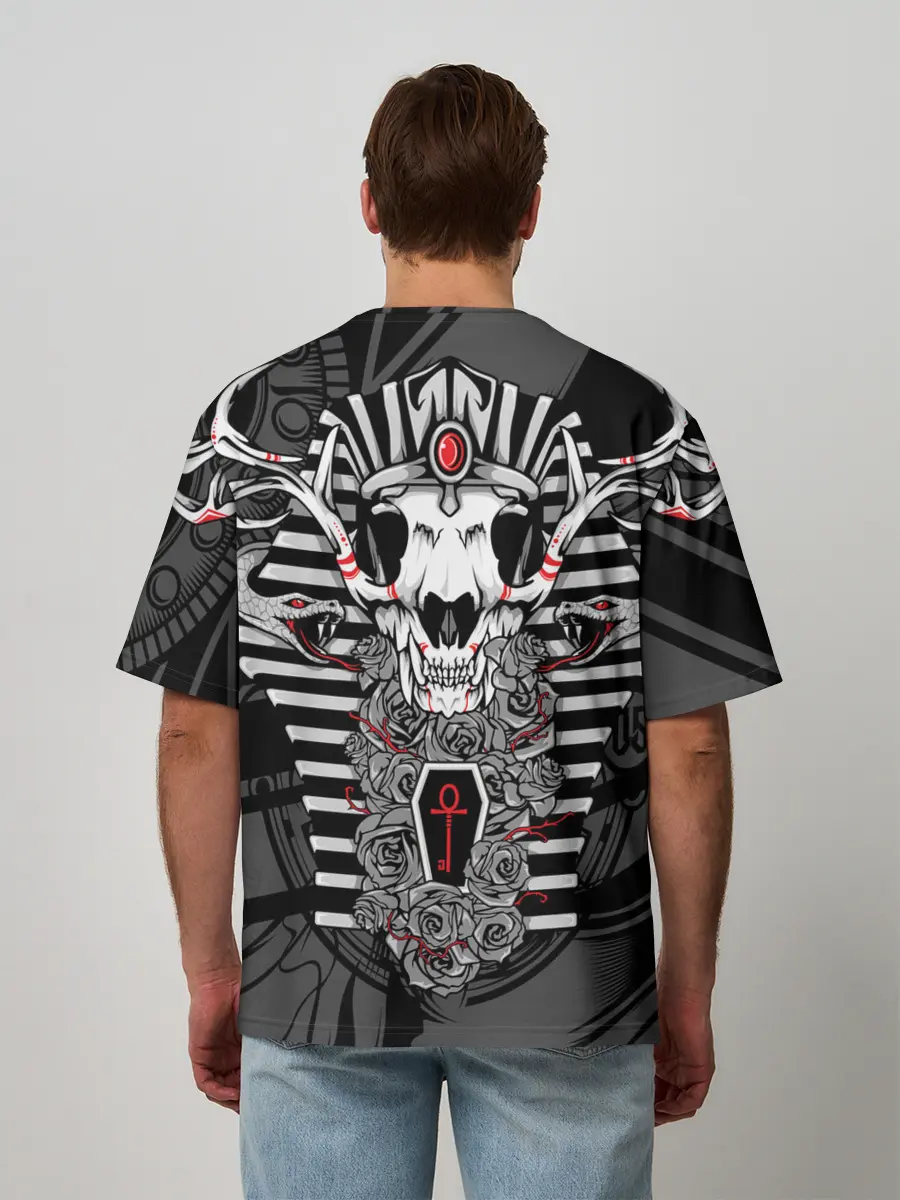 Мужская футболка оверсайз / Anubis - dead god