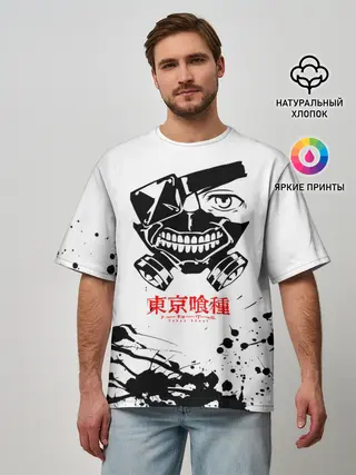 Мужская футболка оверсайз / ТОКИЙСКИЙ ГУЛЬ