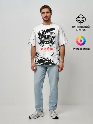 Мужская футболка оверсайз / ТОКИЙСКИЙ ГУЛЬ